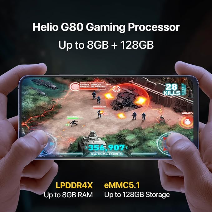 UMIDIGI A11 Pro Max Unlocked Cell Phone, Helio G80, 4GB+128GB Expandable 256GB, 6.8 Inch FHD Touch Screen, 5150mAh Battery Android Phone, 48MP+16MP, Dual SIM 4G Volte, Al Face Unlock - Image 5
