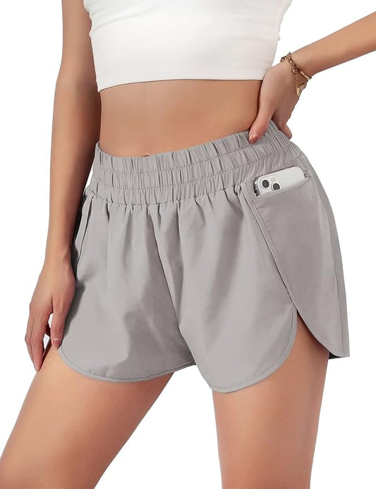 Blooming Jelly Women's Quick-Dry Running Shorts Workout Sport Layer Active Shorts with Pockets 1.75" by Bloomingjelly
