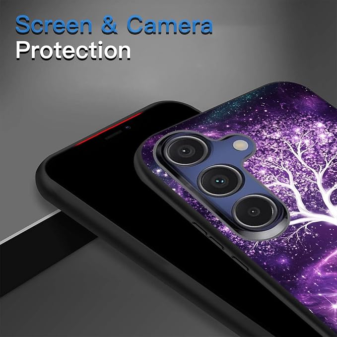 Designed for Galaxy S25 FE Phone Case,Slim Silicone Shockproof Protective Case for Galaxy S25 FE 6.7 inch,Life Tree - Image 5