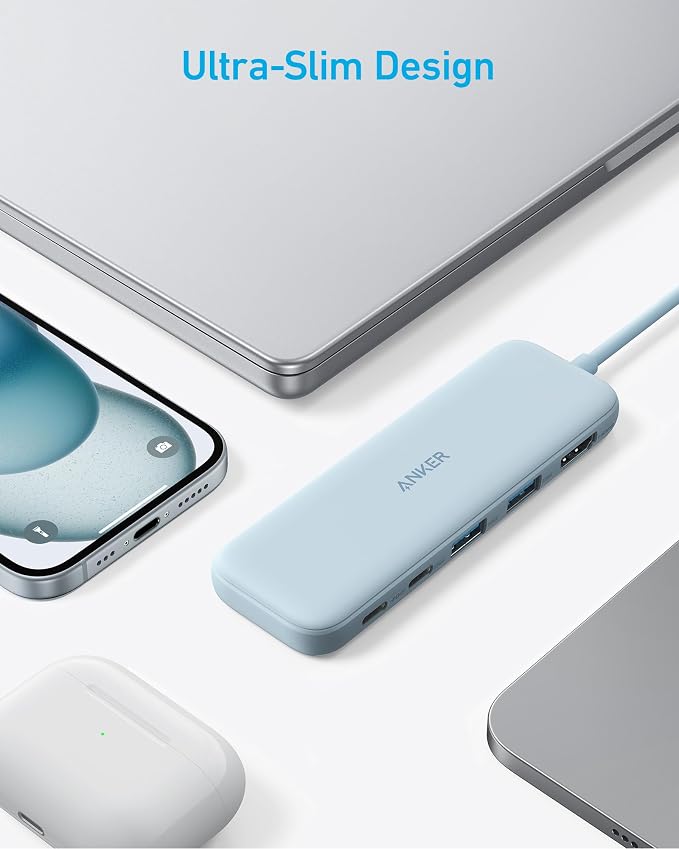 Anker USB C Hub, 5-in-1 USBC to HDMI Splitter with 4K Display | 85W Max PD, 1 Powered USB-C 5Gbps & 2 Powered USB-A 3.0 5Gbps Data Ports, for MacBook Pro, MacBook Air, Dell and More (Blue) - Image 7
