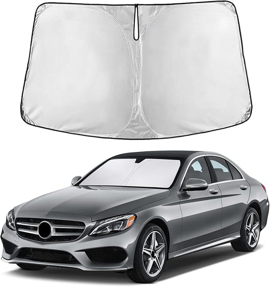 EcoNour Windshield Sunshade Compatible for Mercedes Benz S Class 2015-2023 2024 2025, Sun Visor for Front Windshield & Window Sun Shade Cover, UV Heat Blocker & Protector, Car Accessories by EcoNour