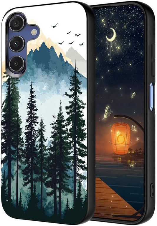 Designed for Galaxy A16 5G Phone Case,Slim Silicone Shockproof Protective Case for Galaxy A16 5G 6.7 inch,Watercolor Forest Mountains by Unknown