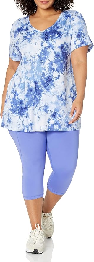 Amazon Essentials Women's Active Quick Dry Tech Stretch Short-Sleeve V-Neck T-Shirt (Available in Plus Size), Pack of 2 - Image 7
