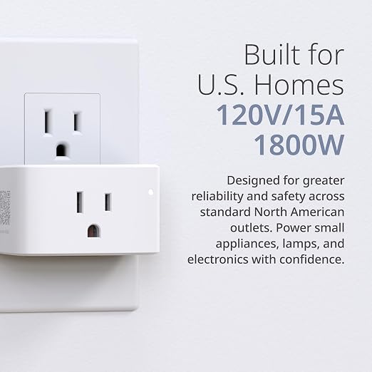 D-Link PM-01M Wi-Fi Smart Plug, Aquila PRO AI & Matter Supported, Compact Design, 15A/1800W Max, Energy Monitoring, Easy Bluetooth Setup, Works with Alexa & Google Home, Flame-Retardant, UL Certified - Image 2