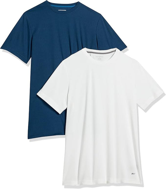 Amazon Essentials Men's Moisture Wicking Breathable Active Performance Tech Gym T-Shirts, Pack of 2 by AmazonEssentials