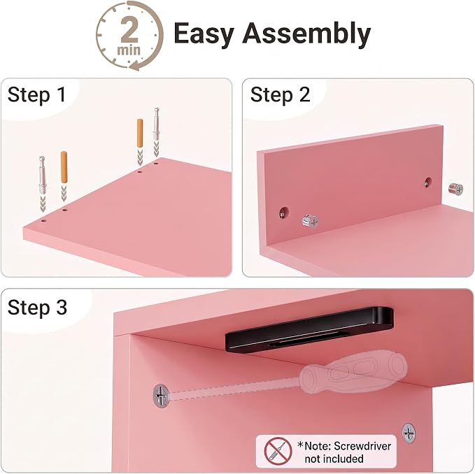BONTEC Monitor Stand Riser with Cellphone Holder & Cable Management | 16.7 Inch Wood Monitor Riser Stand, Desktop Stand for PC/TV/Laptop/Printer, Pink - Image 6