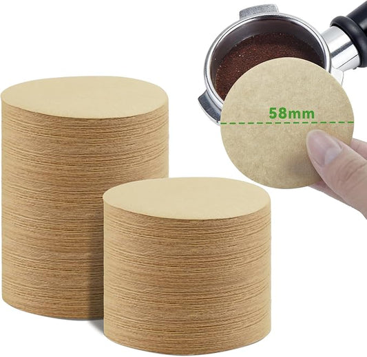 1000 Pcs Round Espresso Filter Paper for 58mm Puck Screen, 58mm Portafilter | Unbleached Disposable Coffee Filter Paper, Tear-Resistant, Convenient Accessibility, Less Residue Buildup, Daily Affordable by brikinte