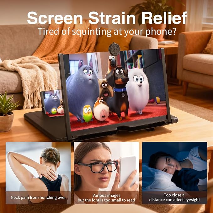 2pc Screen Magnifier Cell Phone Gifts for Men Tech Gadgets Amplifier Mobile Phone Tecnologia para Hombres Futuristic Amplificador De Pantalla para Celular Top Ten for iPhone Hi Def Big Screen - Image 2