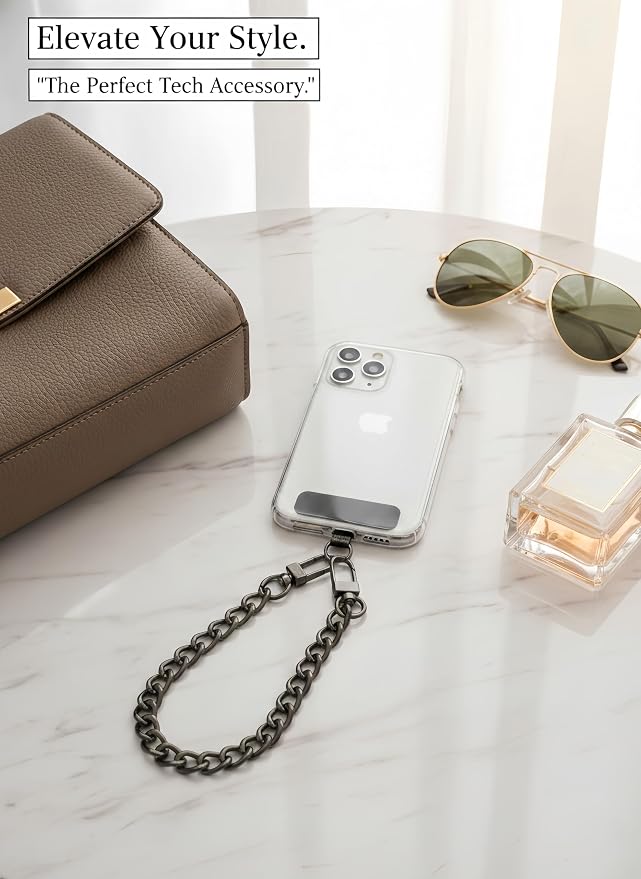 Metal Phone Wrist Lanyard Lightweight Aluminum Cellphone Strap Wristlet Classic Metal Phone Chain for Women and Men - Image 3