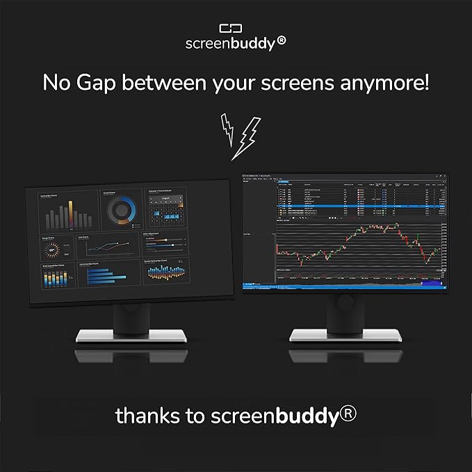 Set of 2, Magnetic Connection for Your Screens, Suitable for All Computer Monitors - Innovative Computer and Gaming Equipment - Image 2