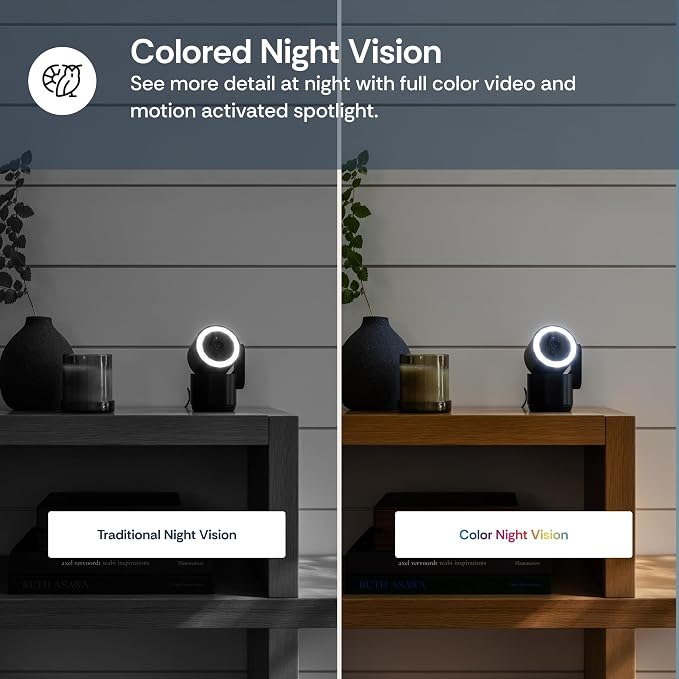 Luna 2K Indoor Cameras for Home Security, 2.4GHz & 5GHz WiFi, 360-Degree Pan-Tilt, Built-in Spotlight, Human Auto Tracking, Siren, Pet/Dog/Baby Camera with Phone app, Black (2026 Upgrade Version) - Image 6