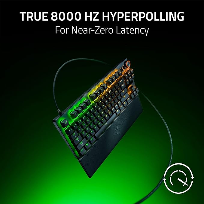 Razer Huntsman V3 Pro TKL 8KHz Esports Gaming Keyboard, Black | Analog Optical Switches Gen 2, 8KHz Polling, Razer Snap Tap, Rapid Trigger, Adjustable Actuation, Media Controls - Image 4