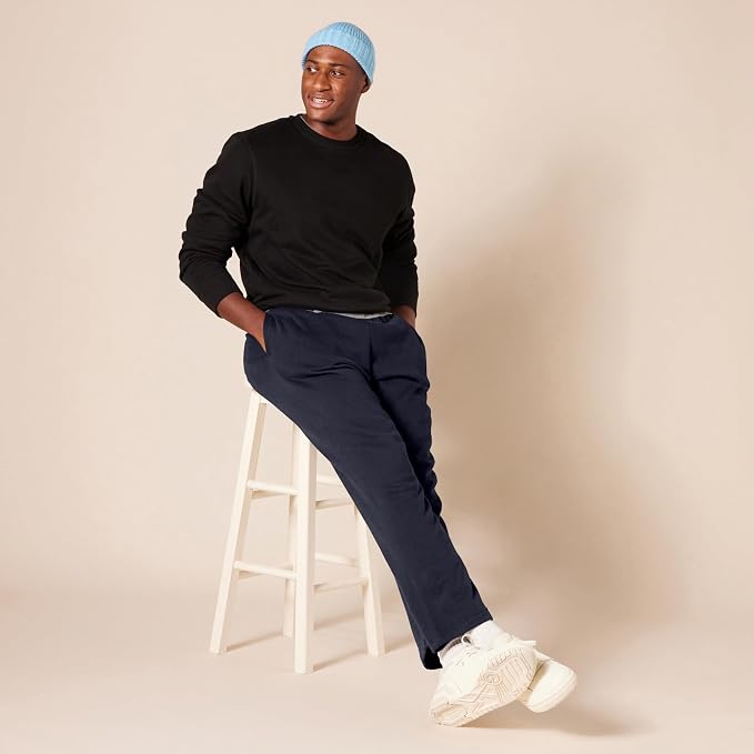 Amazon Essentials Men's Relaxed Straight Leg Fleece Open Bottom Sweatpant (Available in Big & Tall) - Image 8