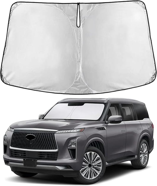 EcoNour Windshield Sunshade Compatible for Infiniti QX80 2014-2022 2023 2024, Sun Visor for Front Windshield & Window Sun Shade Cover, UV Heat Blocker & Protector, Car Accessories by EcoNour