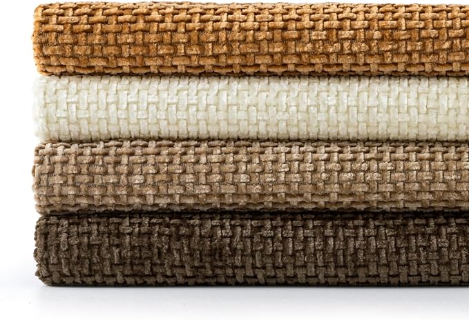 MIULEE Pack of 4 Brown Couch Throw Pillow Covers 24x24 Inch Soft Decorative Chenille Pillows Farmhouse Accent Cushions for Boho Fall Home Decor Sofa Bedroom Living Room - Image 7