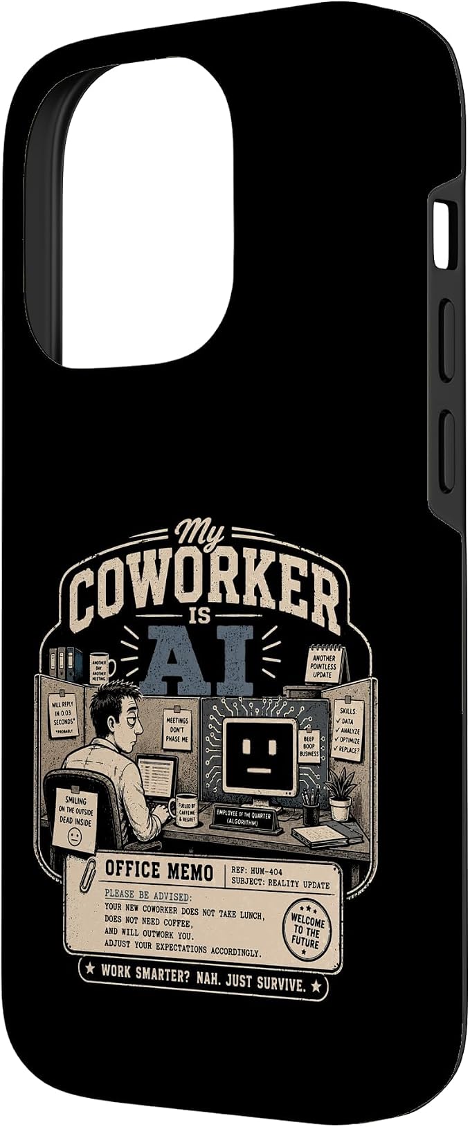 My Coworker is AI Office Humor Funny Workplace Replacement Case for iPhone 14 Pro - Image 2