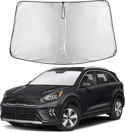 EcoNour Windshield Sunshade Compatible for Kia NIRO 2017-2020 2021 2022, Sun Visor for Front Windshield & Window Sun Shade Cover, UV Heat Blocker & Protector, Car Accessories by EcoNour