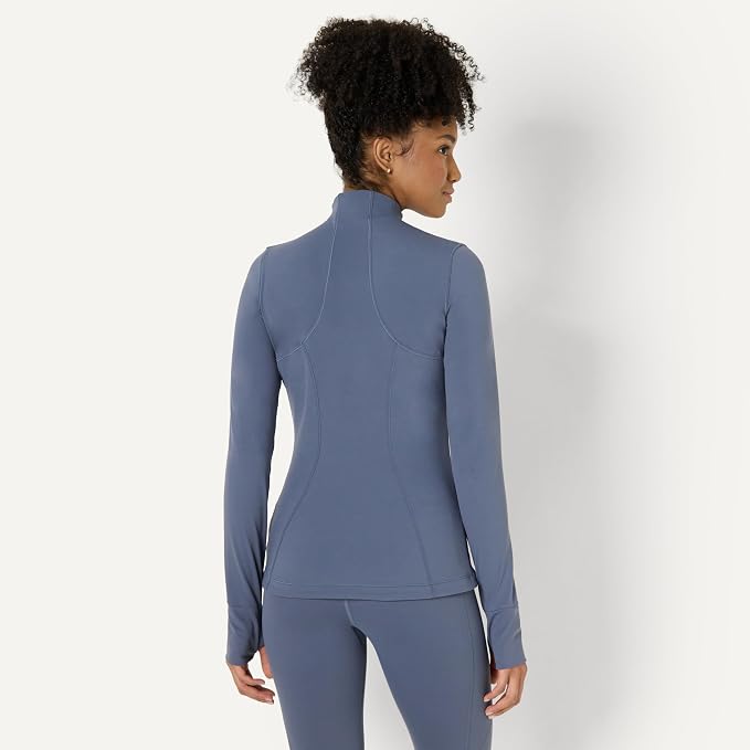 Amazon Essentials Women's Active FormFlex Buttery Soft Slim Fit Quarter Zip Long Sleeve Pullover Jacket - Image 2