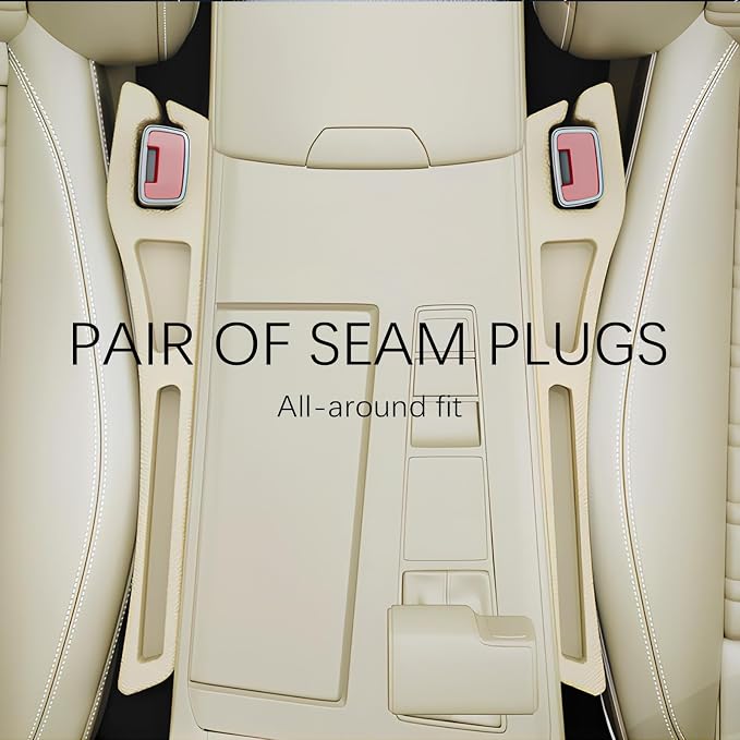 2PCS Car Seat Gap Filler Organizer,2 in 1 Car Gap Filler with Fill and Storage Function for Storing Phones Keys Cards,Universal Multifunctional No Drop Seat Guard for Cars (Beige) - Image 6