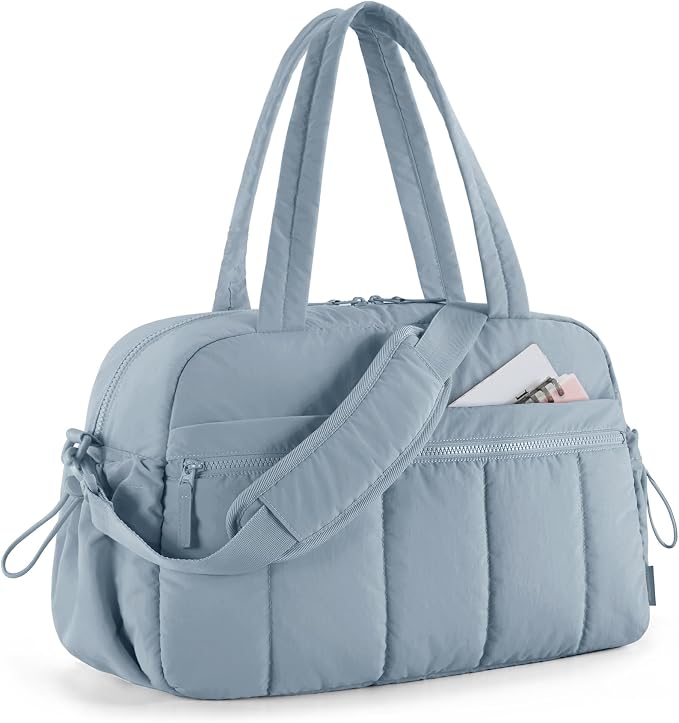 BAGSMART Duffle Bag for Travel, Gym Bag for Women, Weekender Carry on Bag | PVC Wet Pocket, Airline Approved Personal Carry-on Size, Fits Under-seat, One Bag for Gym, Travel, Hospital, Overnight by BAGSMART