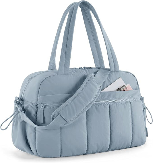 BAGSMART Duffle Bag for Travel, Gym Bag for Women, Weekender Carry on Bag | PVC Wet Pocket, Airline Approved Personal Carry-on Size, Fits Under-seat, One Bag for Gym, Travel, Hospital, Overnight by BAGSMART