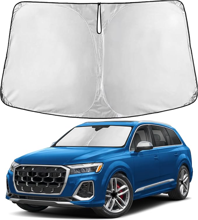 EcoNour Windshield Sunshade Compatible for Audi SQ7 2020-2024 2025 2026, Sun Visor for Front Windshield & Window Sun Shade Cover, UV Heat Blocker & Protector, Car Accessories by EcoNour