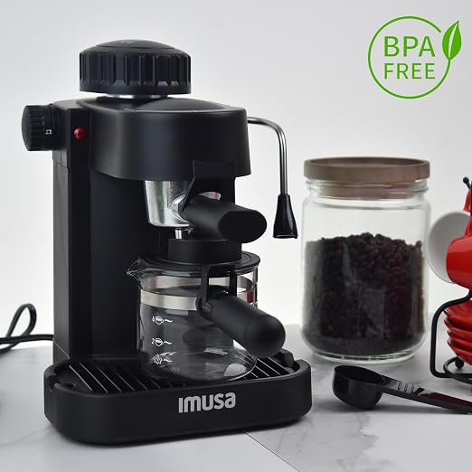 IMUSA USA GAU-18202 4 Cup Espresso/Cappuccino Maker,120 volts, Black - Image 2