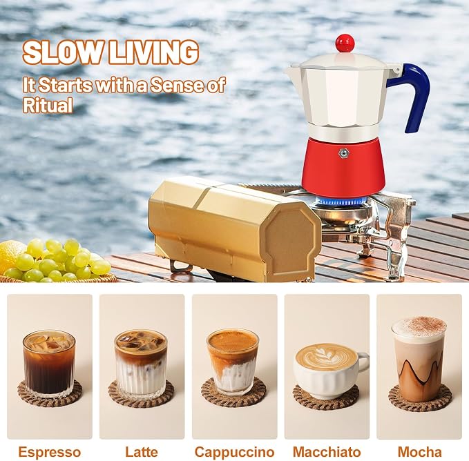 12 Cup Aluminum Espresso Stovetop Moka Pot Express Coffee Maker Percolator Italian Classic Mocha Coffee Machine for Italian and Cuban Cafe Brewing for Home & Camping 600ml 20oz - Image 7