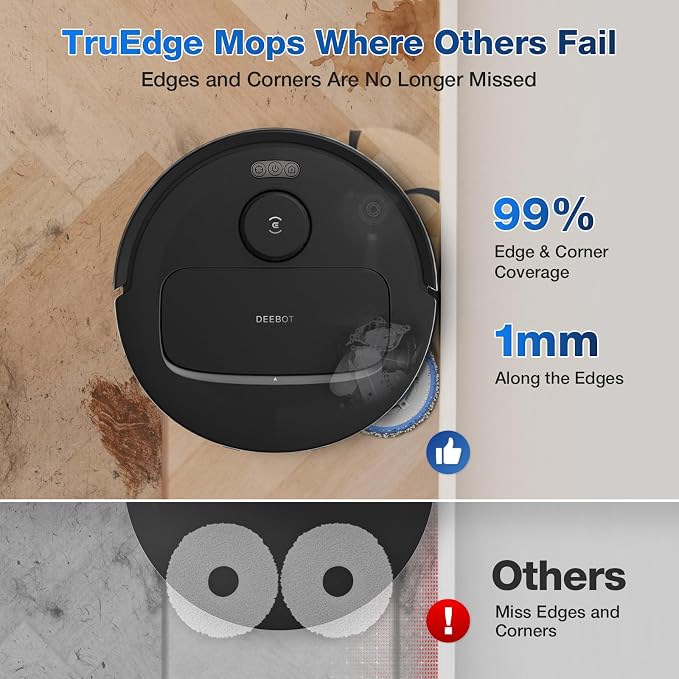 ECOVACS DEEBOT N30 Omni Robot Vacuum and Mop, 10000Pa Suction, TruEdge Adaptive Edge Mopping, ZeroTangle 2.0 Technology, Hot Air-Drying, Self-Emptying, Auto-Lift Mopping, Obstacle Avoidance - Image 2