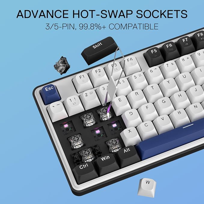 Redragon K689 108-Key Hot-Swap Wired RGB Gaming Keyboard, Extra 4 Hotkeys | Dedicated Shortcut Keys for Mute, Calc & Desktop, Cushioned Noise Dampening for Creamy Thocky Sound, Swap-Ready, PRO Software - Image 4