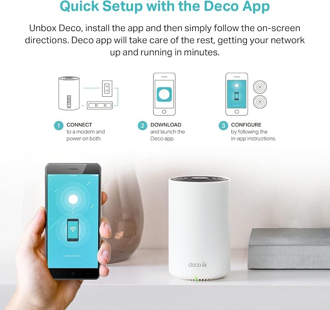 TP-Link Deco XE75 AXE5400 Tri-Band WiFi 6E Mesh System - Covers up to 2900 Sq.Ft, Replaces WiFi Router and Extender, AI-Driven Mesh, New 6GHz Band, 1-Pack - Image 9
