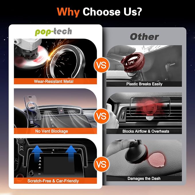 Car Phone Holder for Honda CRV 2017 2018 2019 2020 2021 2022: Magnetic Screen Cell Phone Mount for CR-V 5/7 Inch Touchscreen Accessories - 360° Rotation Compatible with MagSafe for iPhone Samsung - Image 4