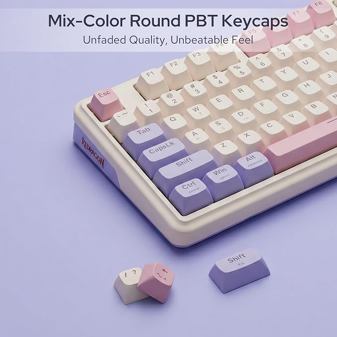 Redragon K768 PRO Wireless 100-Key Gasket Gaming Keyboard, Knob + 8000mAh | Multi-Function Control Wheel, 0-Delay Tri-Mode, Cushioned 5-Layer Noise Dampening for Creamy Thocky Sound, Practical 95% Size - Image 7