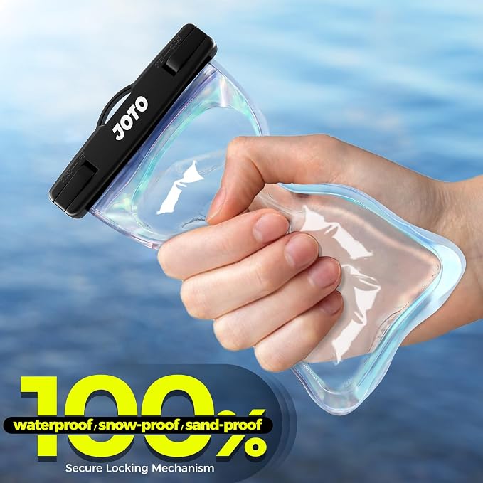 JOTO Up to 7" Universal Waterproof Phone Case for iPhone 16 15 14 13 Plus Pro Max, IPX8 Cellphone Dry Bag 12 11 Pro Max XR X 8 7 6S Plus SE, Galaxy S23 S22 S21 S20+ S20 S10 Plus Note, Pixel -Sparkle - Image 5