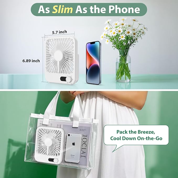 Portable Fan for Travel, 4000mAh Cruise Must Haves for Cruise Approved Rechargeable with 100 Speed Wind Adjustable, Portable Carbin Cruise Fan Magnetic for Cruise Ship Essentials 2026 - Image 4