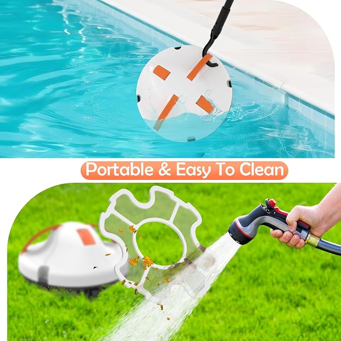 GMAPLAE Cordless Pool Vacuum for Above Ground Pool, Robotic Pool Cleaner with Dual Motors Strong Suction, 130 Mins Runtime, Auto-Parking, Pool Cleaner Robot for Inground Flat Pools Up to 1100 Sq.Ft - Image 7