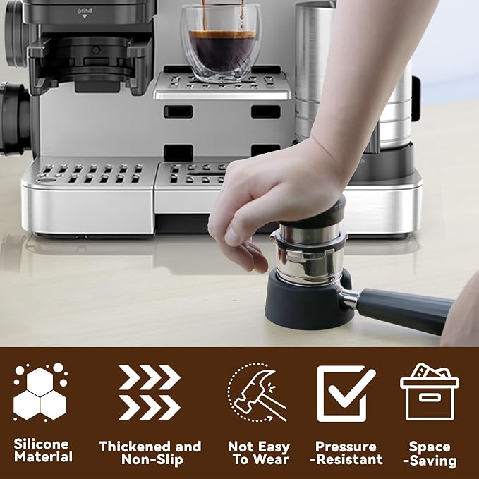 Portafilter Holder for Ninja Espresso Machine, Espresso Tamping Station | for Ninja Luxe Cafe ES601 ES701, Silicone Coffee Tamper Base, Non-Slip, Stable Tamping Support, Protect Countertop - Image 6