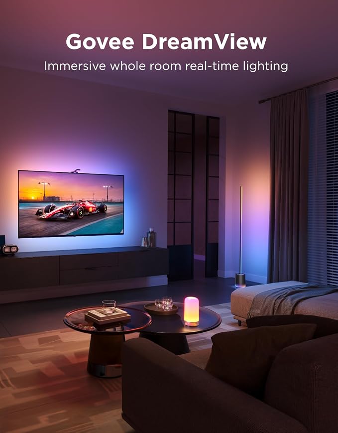 Govee TV Backlight 3 with Dual 4MP Lens, TV Lights Sync to 55-65 Inch TVs | RGBWIC LED Strip Lights for Movie Night, Smart AI Color Filter, App & Voice Control, Compatible with Matter, 60LEDs/m, 11.8ft - Image 6