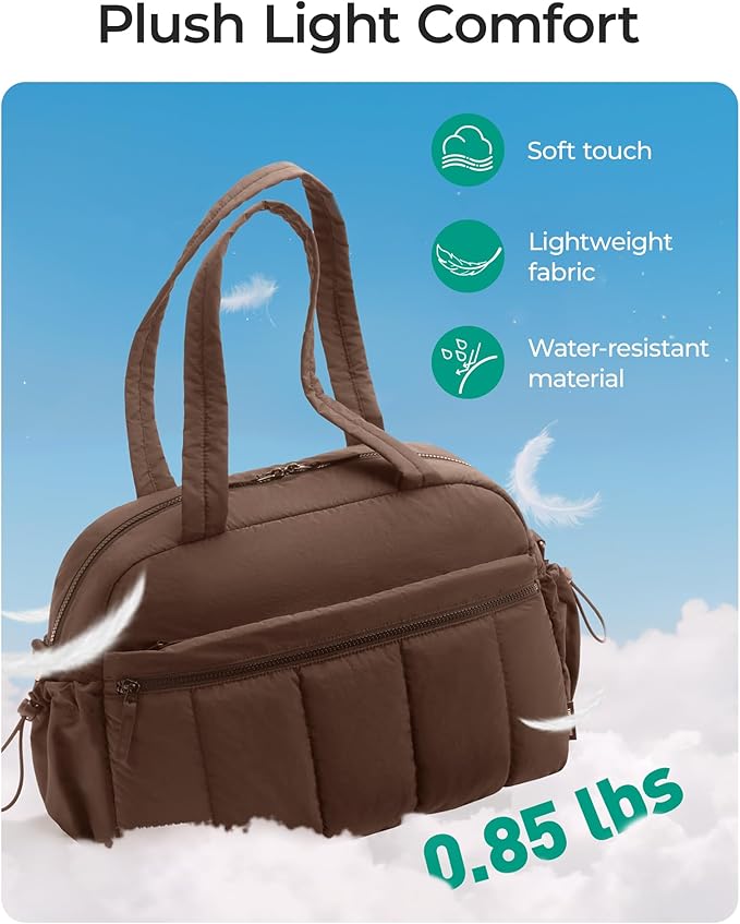BAGSMART Duffle Bag for Travel, Gym Bag for Women, Weekender Carry on Bag | PVC Wet Pocket, Airline Approved Personal Carry-on Size, Fits Under-seat, One Bag for Gym, Travel, Hospital, Overnight - Image 4