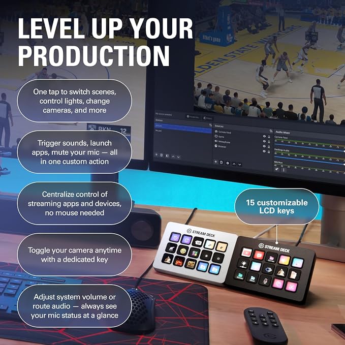 Elgato Stream Deck MK.2 Studio Controller, 15 Macro Keys | Trigger actions in OBS, Twitch, YouTube and more, Visual feedback, Hundreds of plugins, Works with Mac and PC - Image 3