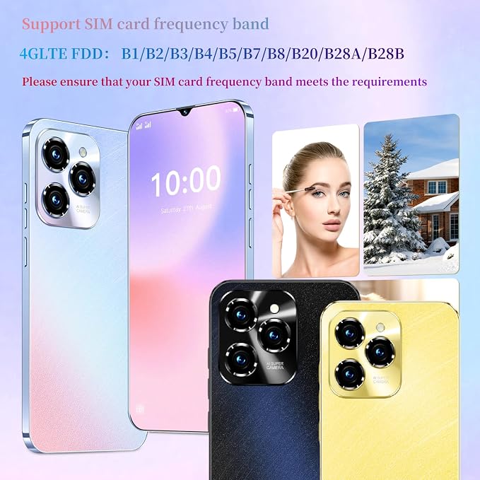 Unlock Phone, 4G Network Android Phone, 6.3-inch Screen, 2GB RAM+16GB ROM/TF 128GB, Dual SIM Cards, Dual Cameras, Suitable for Novice Users (83white) - Image 6