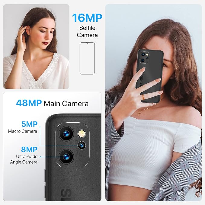 UMIDIGI Power 7 MAX Unlocked Cell Phone,6GB+128GB 10000mAh Battery,6.7" Full Screen + 48MP AI Triple Camera Android Smartphone,NFC,GPS,Face & Fingerprint,BLE 5.0, WiFi 2.4GHz/5GHz,Warranty,Black - Image 3