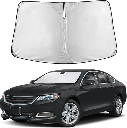 EcoNour Windshield Sunshade Compatible for Chevrolet Impala 2014-2018 2019 2020, Sun Visor for Front Windshield & Window Sun Shade Cover, UV Heat Blocker & Protector, Car Accessories by EcoNour