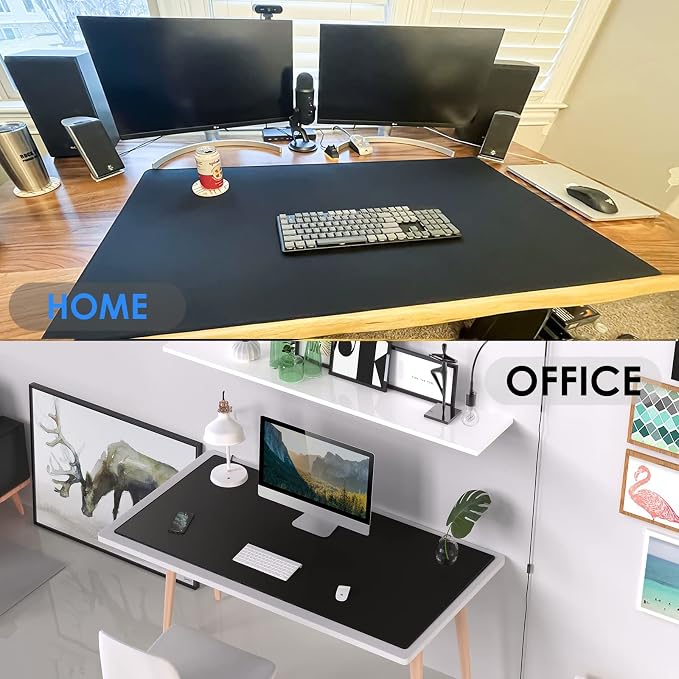 KTRIO Oversized Gaming Mouse Pad Desk Mat for Gamer, 47.3" x 23.6", Black | Full Desk Coverage, Superior Micro-Weave Cloth, Non-Slip Rubber Base, Durable Stitched Edges, Water-Resistant Coating - Image 7
