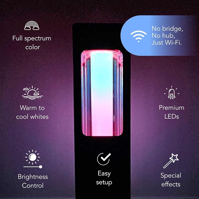 LIFX Supercolor Smart LED Square Path Light, Outdoor Wi-Fi Landscape Lighting with 6 Addressable Color Zones, RGBW Dynamic Effects, Works with Alexa, Google, HomeKit & SmartThings, LFX/LV/Path/SQR - Image 2