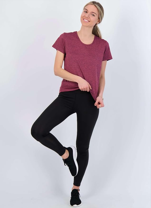 5 Pack Women's Dry Fit Short Sleeve Athletic Gym Workout Running Tops | Available in Plus Size, Exercise, Sports, Fitness, Quick Dry, Cooling, Moisture Wicking, Loose Basic Tees, Yoga, Pilates - Image 8