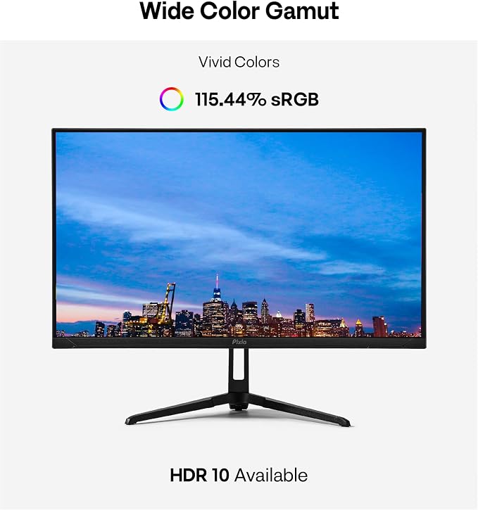 Pixio PX246 Wave 24 inch 120Hz Refresh Rate FHD 1080p Resolution IPS Panel 4ms GTG Response Time Gaming Monitor with Adaptive Sync - Image 8