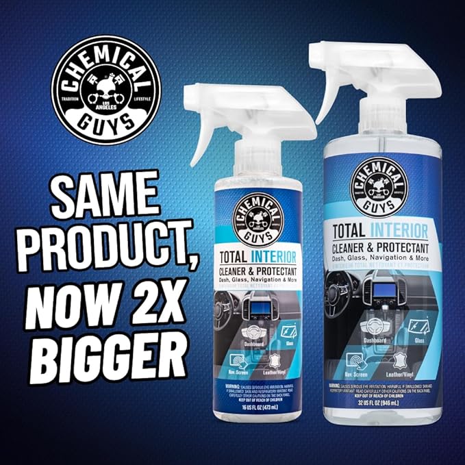 Chemical Guys, Total Interior Cleaner & Protectant, Leather & Vinyl, 32 oz | Cleans dashboards, seats, door panels, trim and glass in one step, leaving a fresh, streak-free, factory-style look - Image 5