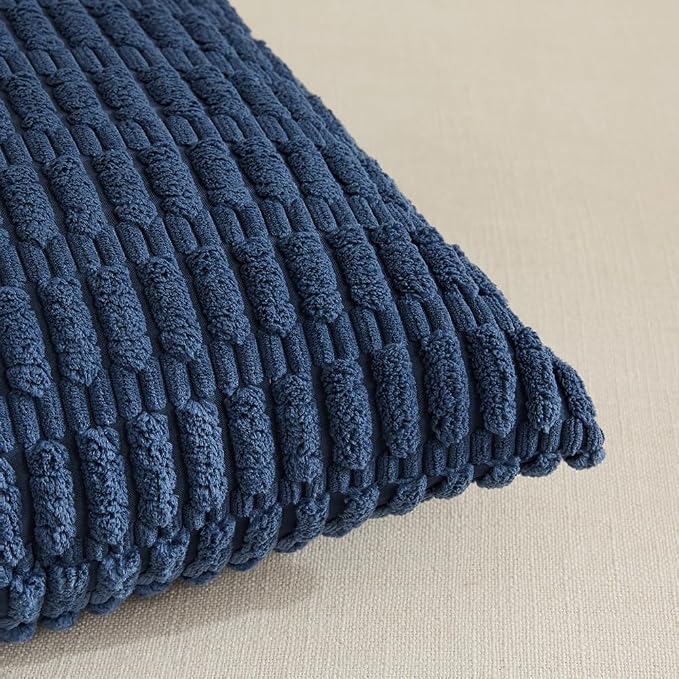 Fancy Homi 4 Packs Decorative Throw Pillow Covers for Living Room Couch Bed, Modern Farmhouse Boho Home Décor Accent Cushion Case, 24" x 16", Dusty Blue - Image 5