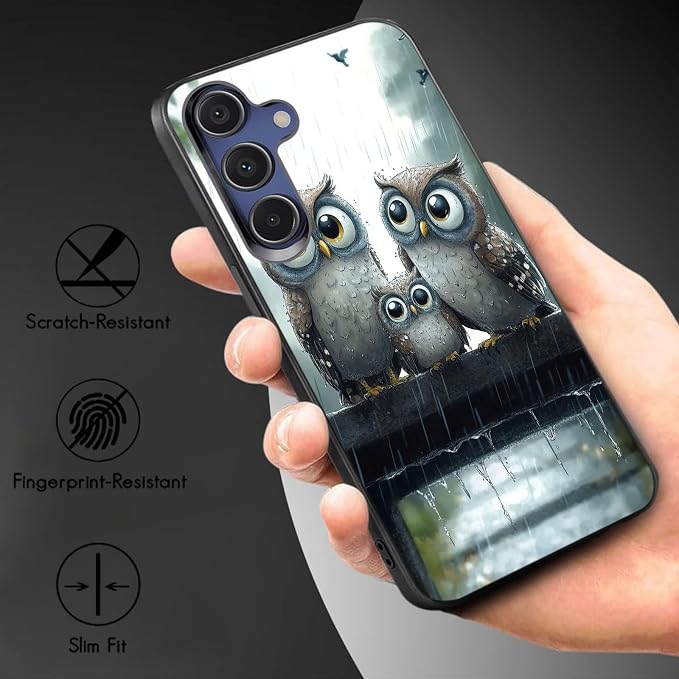 Designed for Galaxy A16 5G Phone Case,Slim Silicone Shockproof Protective Case for Galaxy A16 5G 6.7 inch,Cute Owl - Image 3
